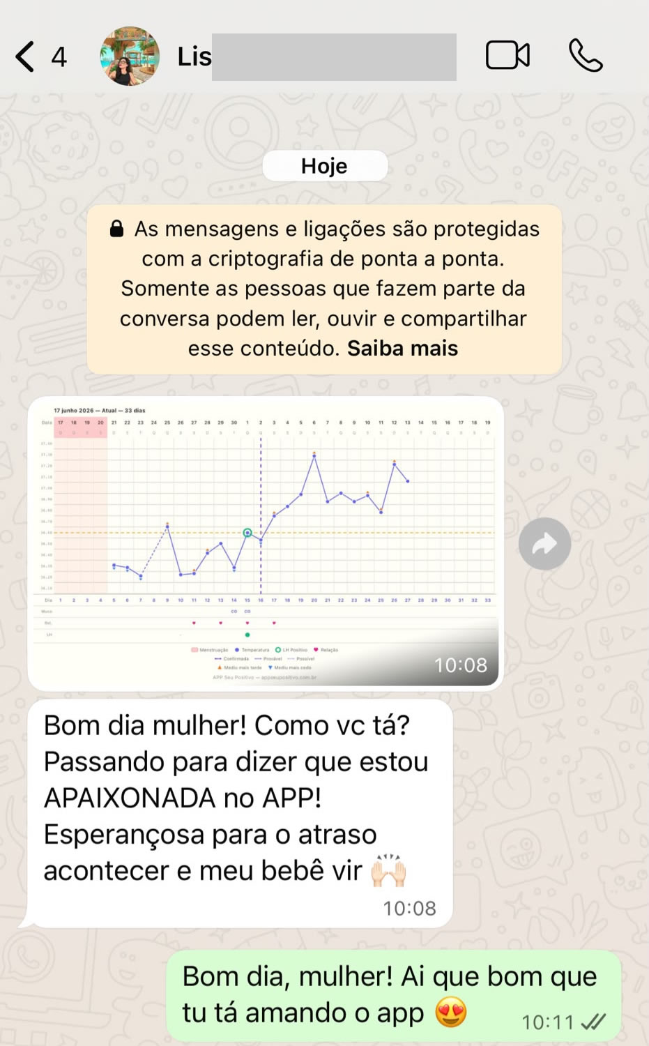 Depoimento de usuária do App Seu Positivo